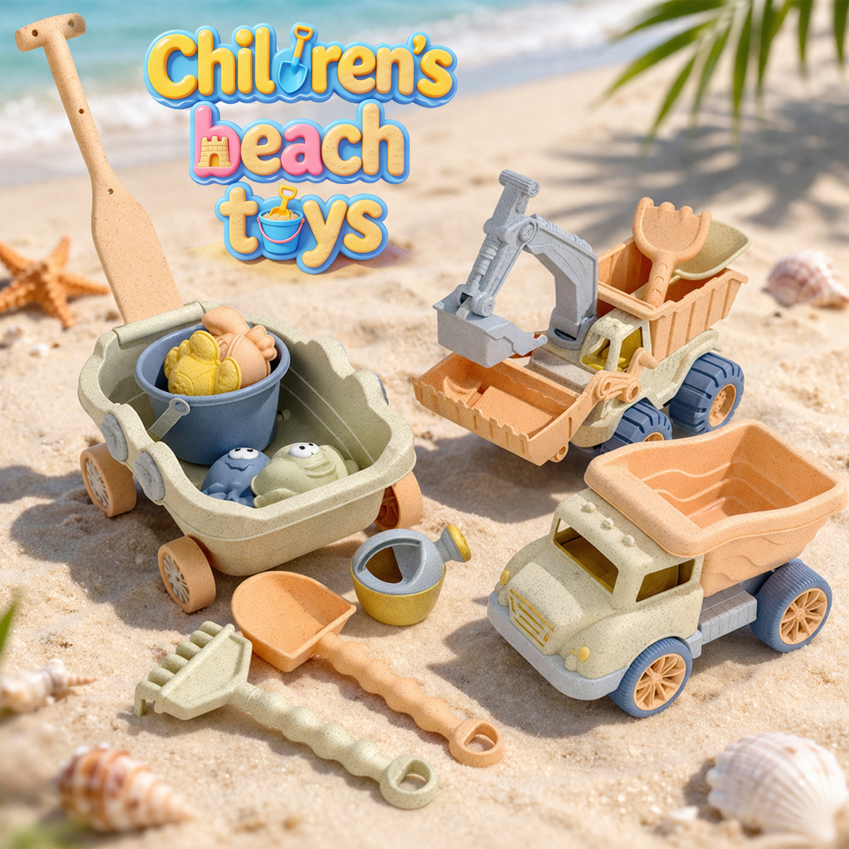 Kids Outdoor Dump Truck - Kids Beach Toys Set Children Sand