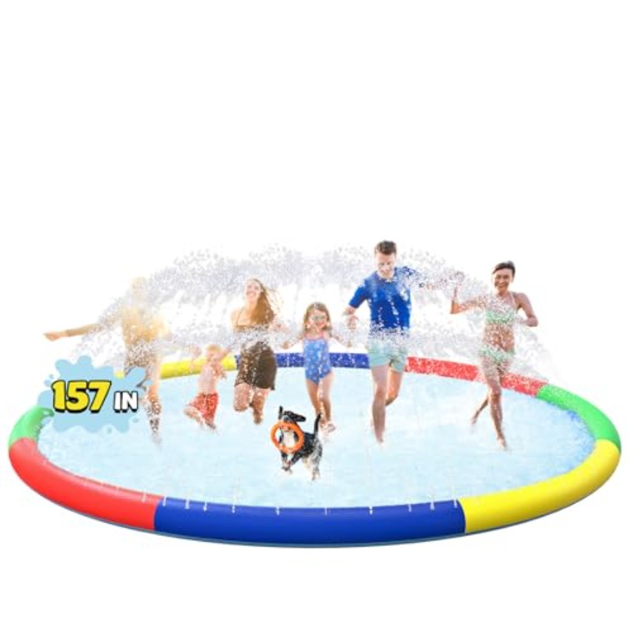Sprinkler Splash Pad - 3 FT Large Splash Pad for