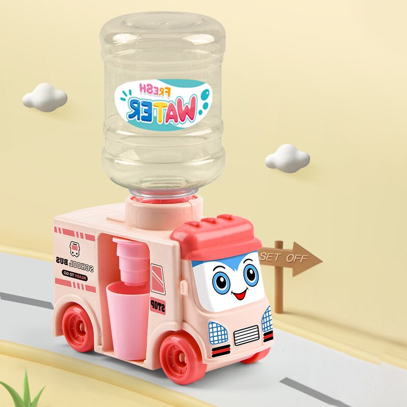 Kids Outdoor Kitchen Accessories - 1PC Cute Pink Sliding Car Water