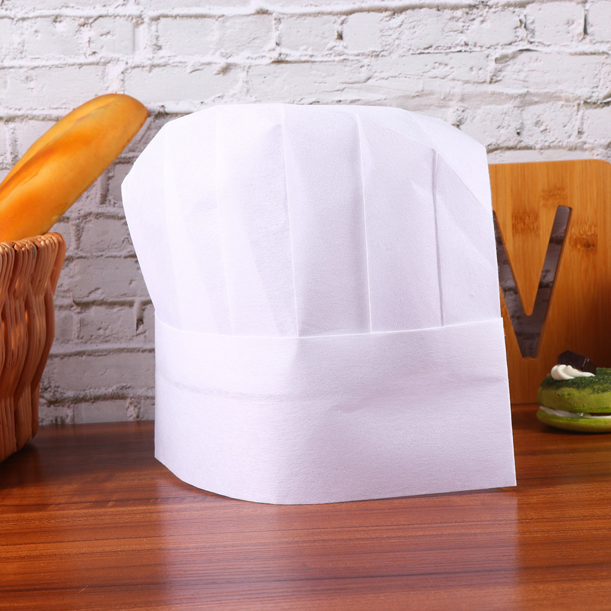 Kids Outdoor Kitchen Accessories - 20pcs Children Disposable Chef Hats Lightweight