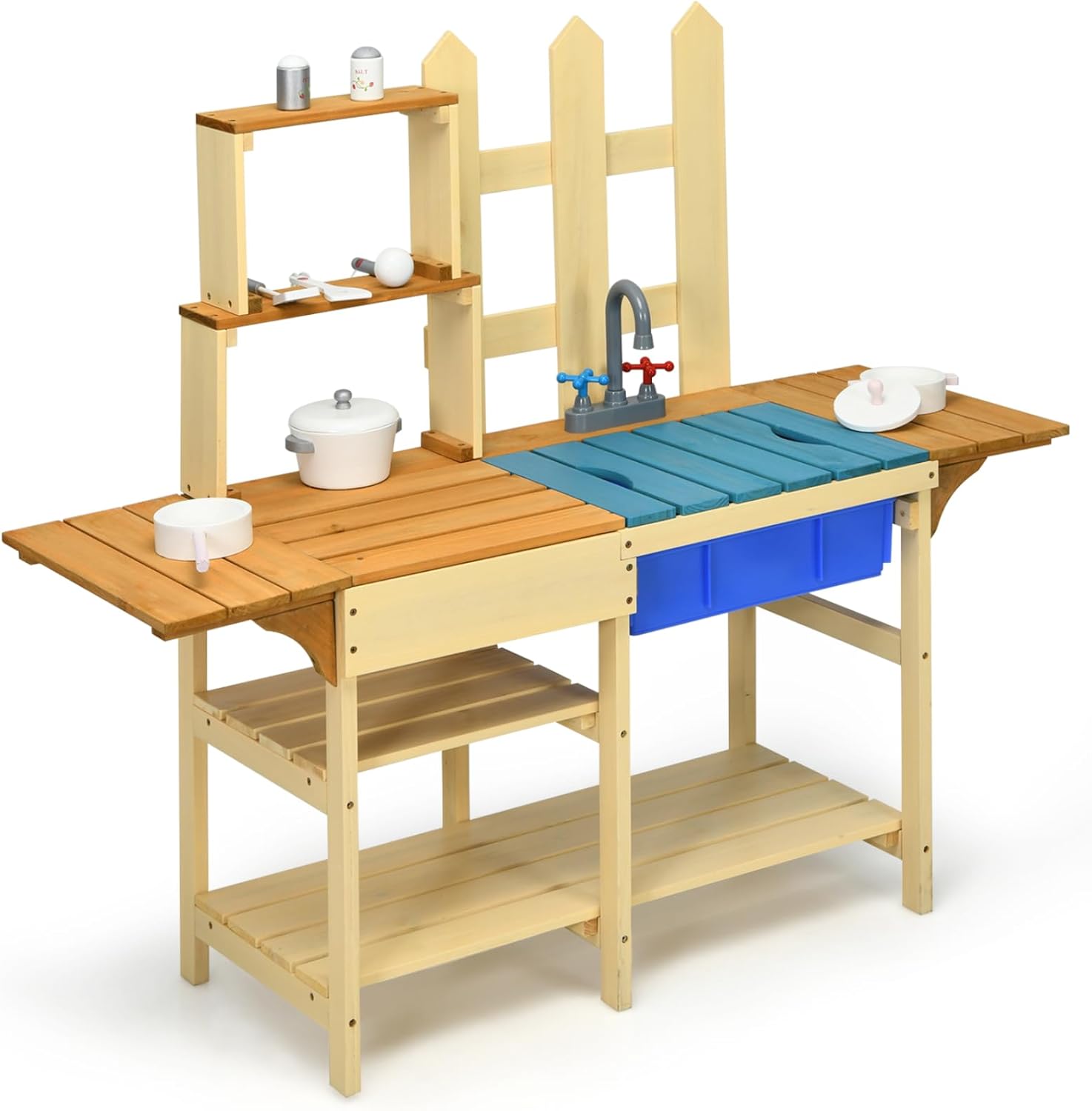 Kids Outdoor Sink - Kids Mud Kitchen Playset, Indoor Outdoor