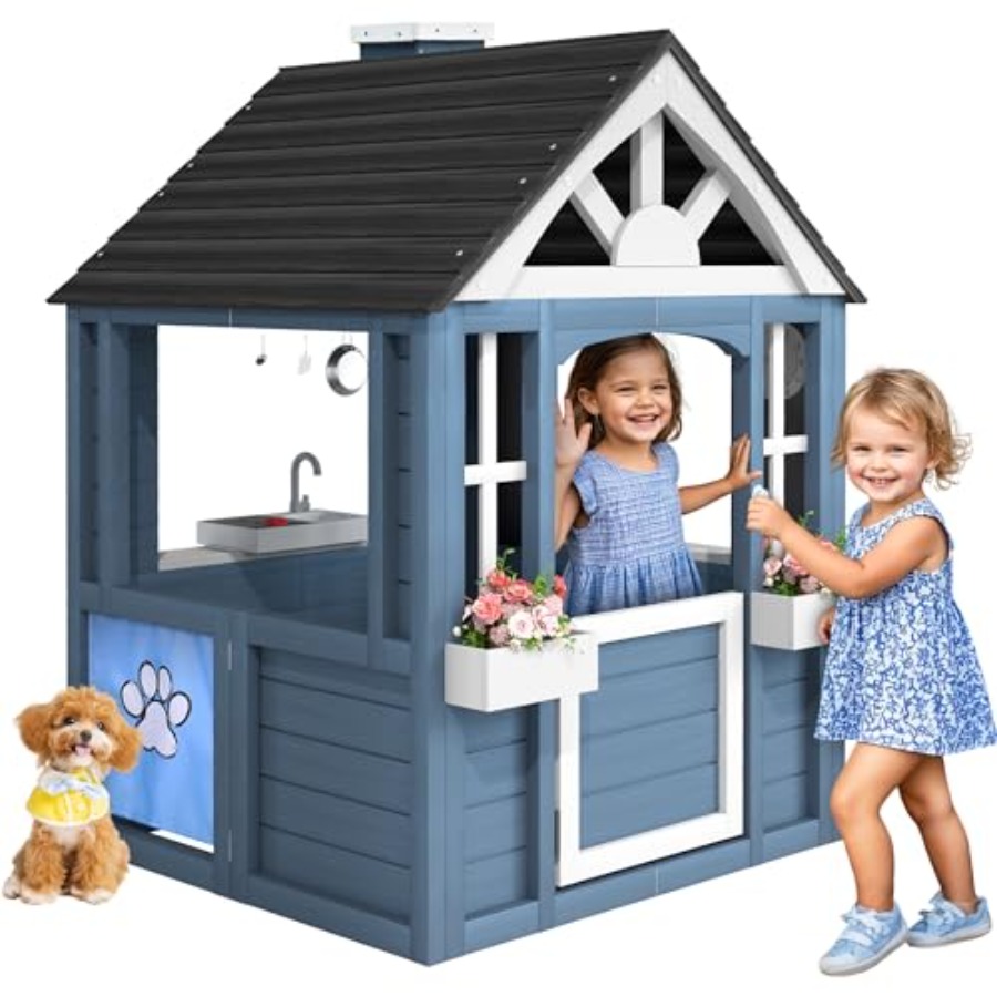 Kids Outdoor Playhouse - Outdoor playhouse for kids cedar wood