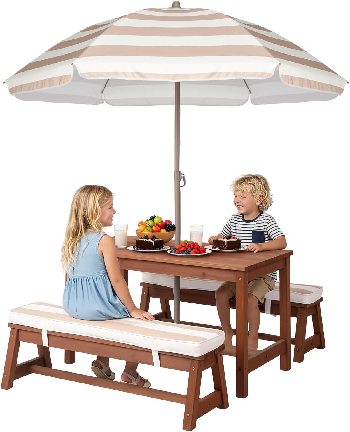 Kids Outdoor Umbrella For Table - Kids Picnic Table Outdoor Wooden Table