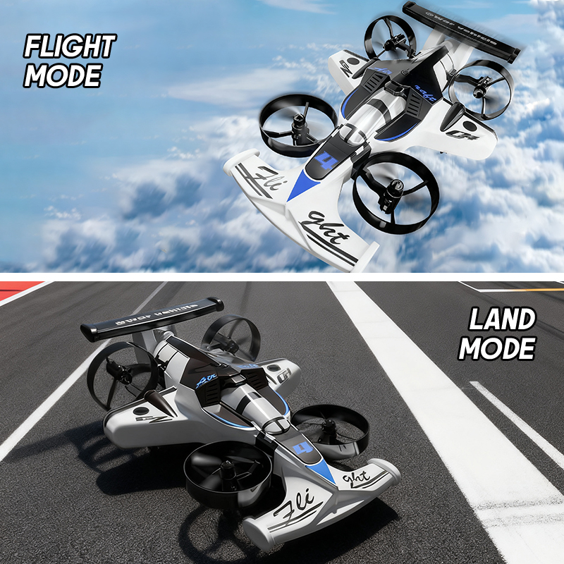 Kids Outdoor Toy Storage - 2in1 Mini Drone Air-Ground Flying Car