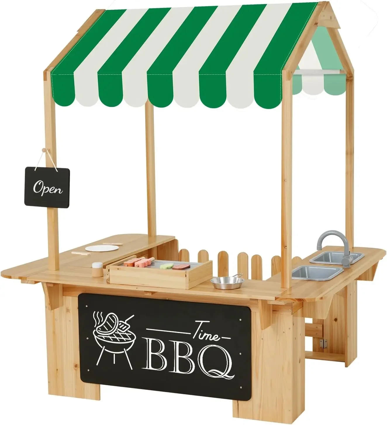 Kids Outdoor Playhouse - Kids Outdoor Playhouse, Mud Kitchen, BBQ