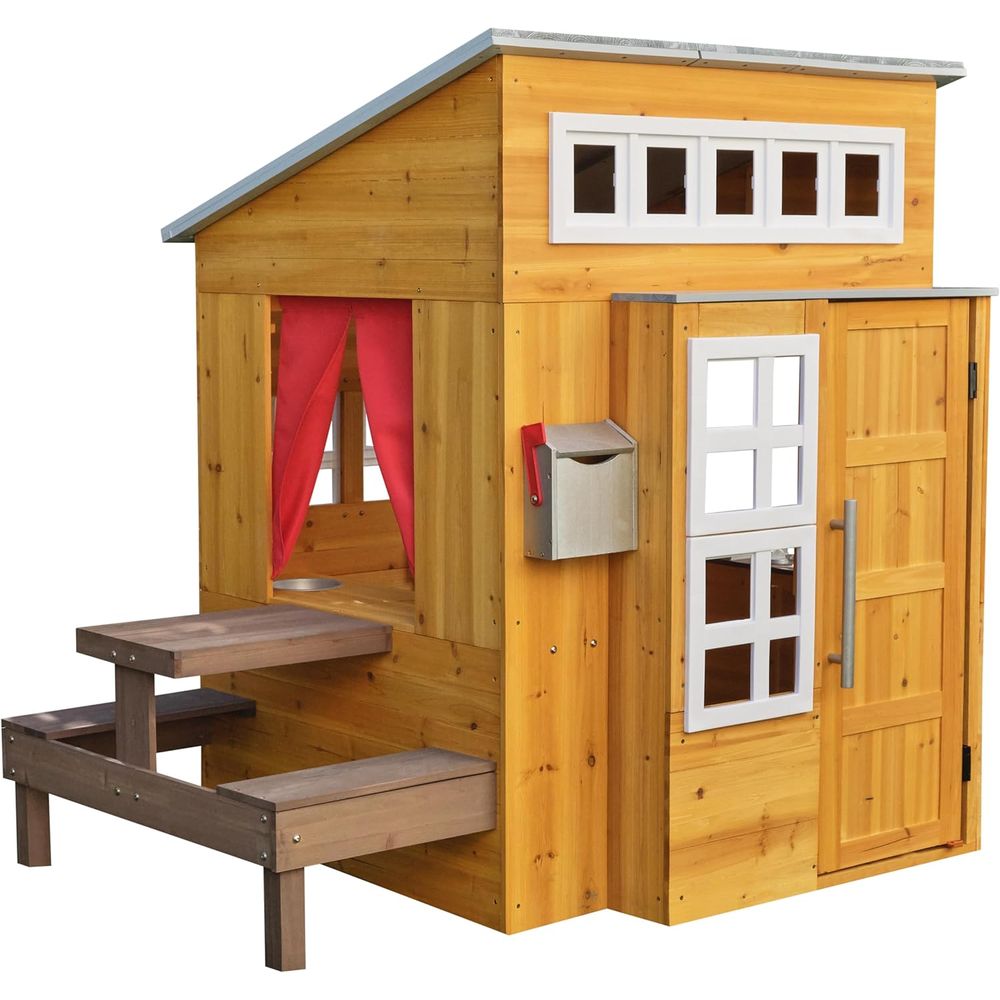 KidKraft Modern Wooden Playhou – обзор и цена Kids Outdoor Playhouse