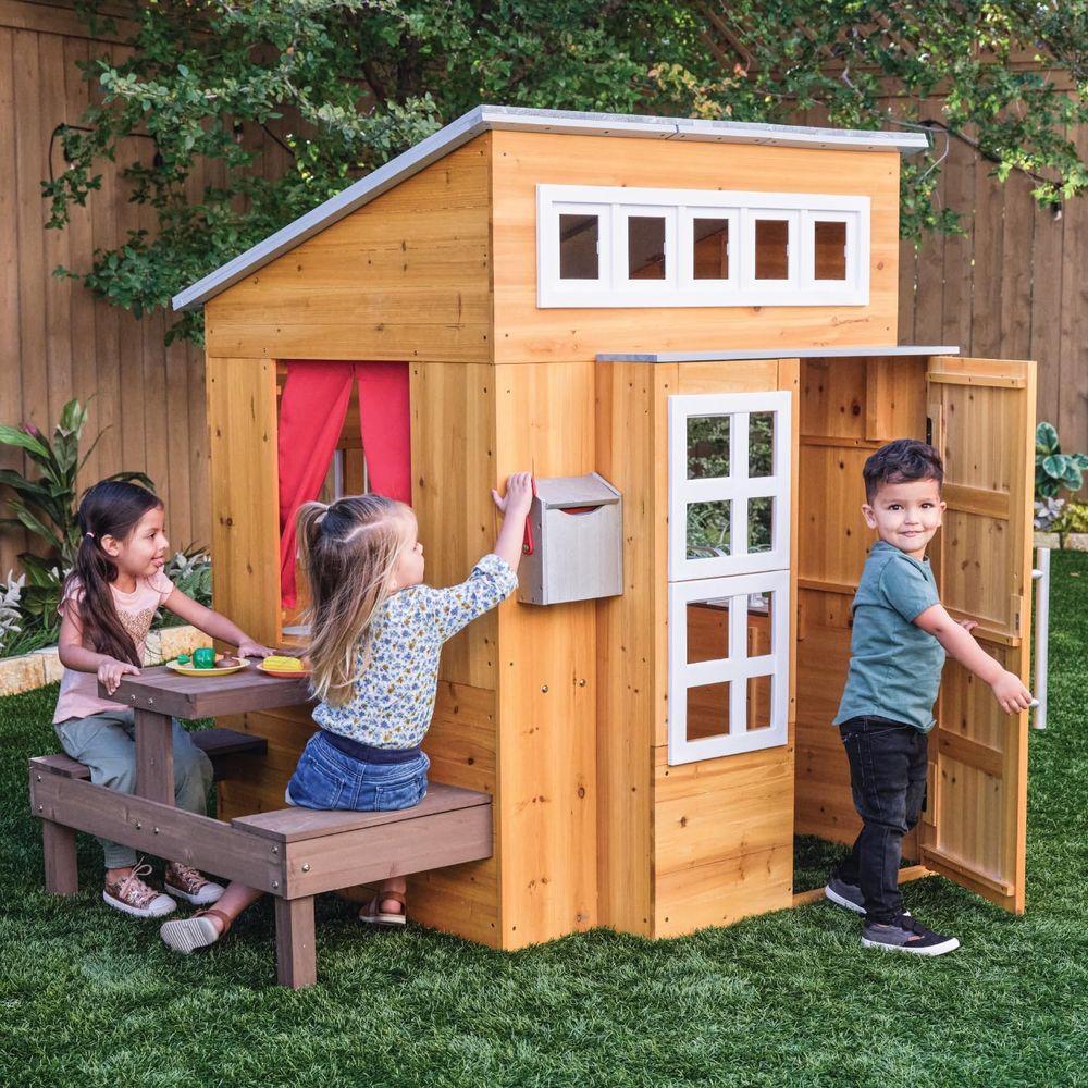 KidKraft Modern Wooden Playhou – обзор и цена Kids Outdoor Playhouse
