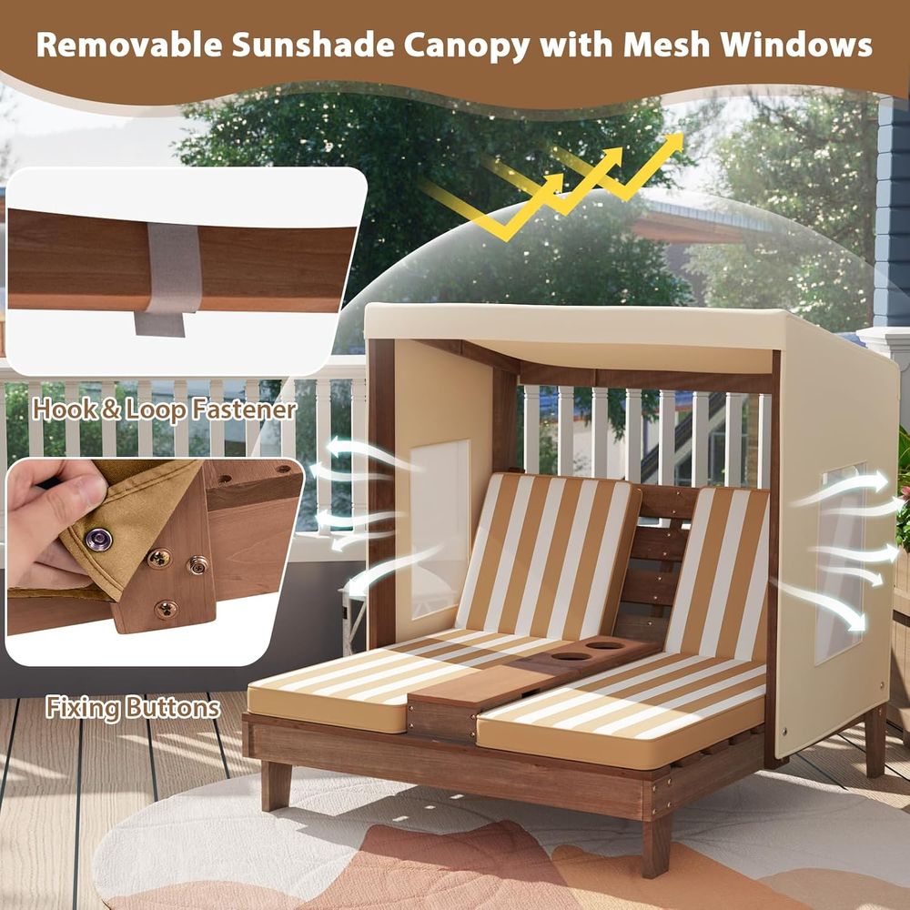 Double Seat Wooden Chaise Loun – обзор и цена Kids Outdoor Lounge Furniture