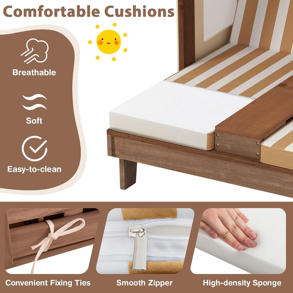 Double Seat Wooden Chaise Loun – обзор и цена Kids Outdoor Lounge Furniture