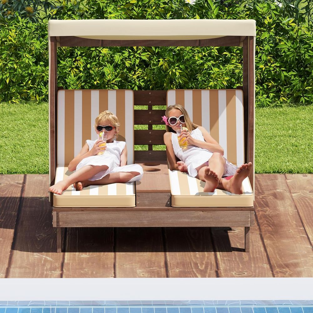 Double Seat Wooden Chaise Loun – обзор и цена Kids Outdoor Lounge Furniture