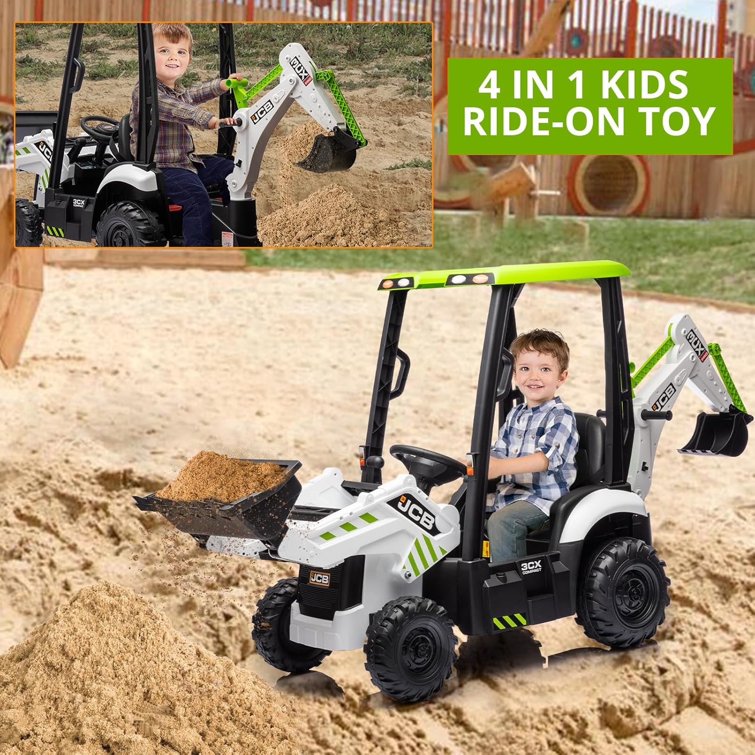 12V JCB Electric Backhoe Loade – обзор и цена Ride On Toy Car