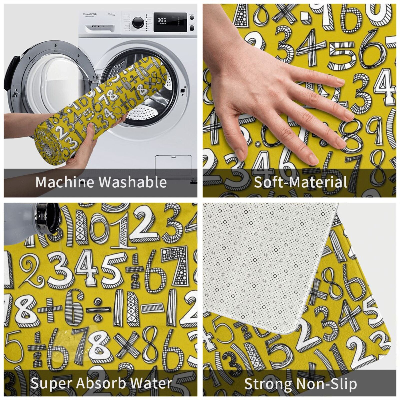 Math Doodle Yellow Carpet Mat  – обзор и цена Kids Outdoor Floor Cushions