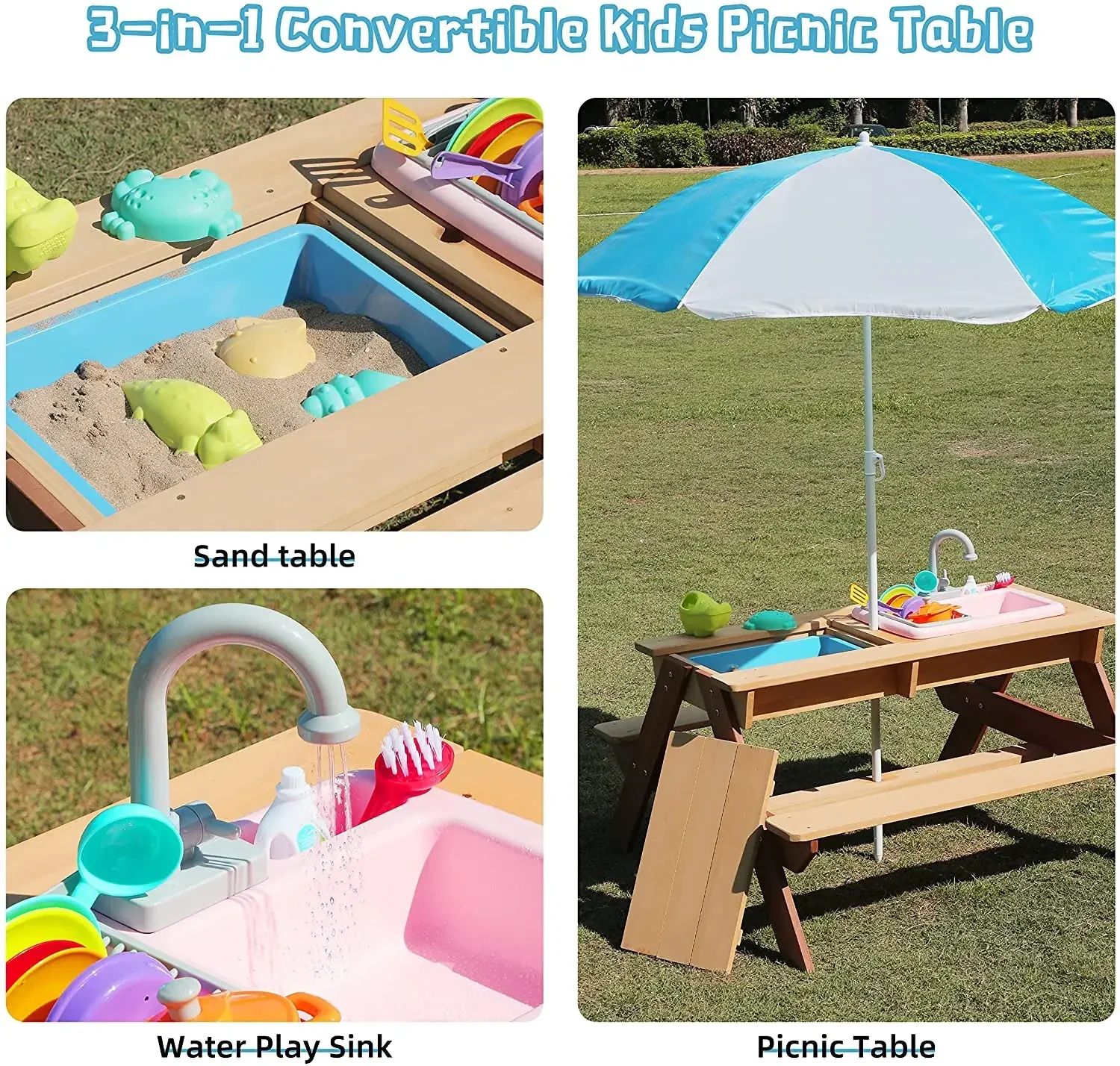 #Kids Picnic Table Outdoor Pat – обзор и цена Kids Outdoor Sink