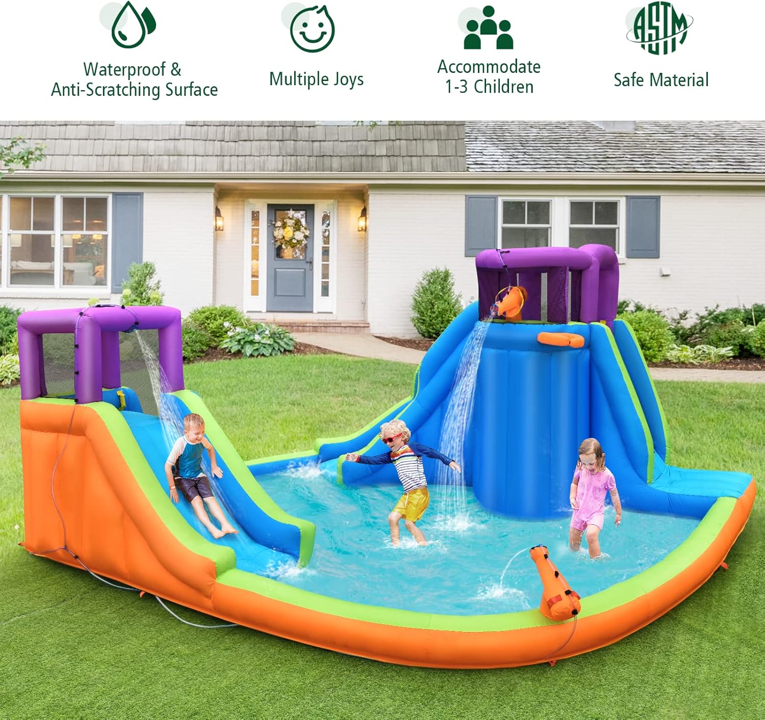Inflatable Water Slide Park 75 – обзор и цена Kids Outdoor Water Park