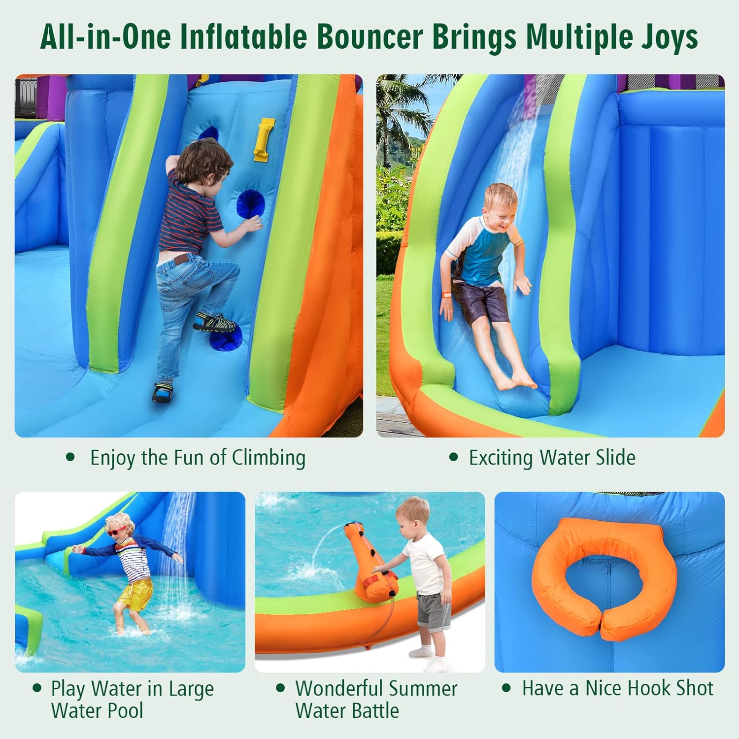 Inflatable Water Slide Park 75 – обзор и цена Kids Outdoor Water Park