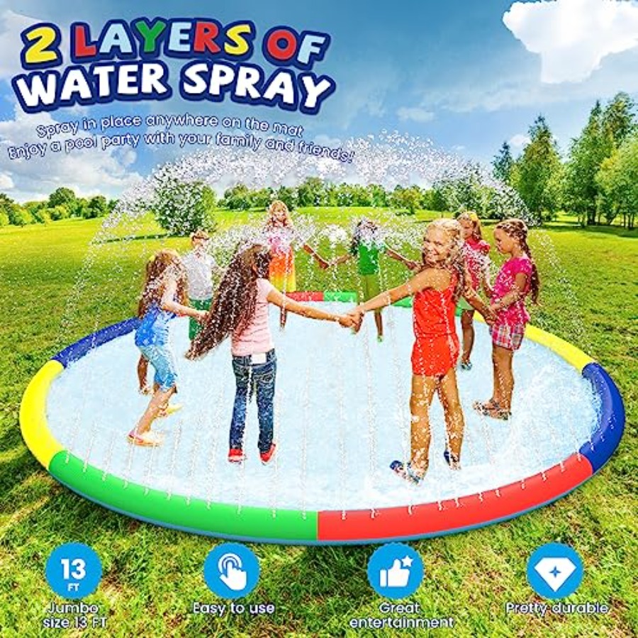 3 FT Large Splash Pad for Ages – обзор и цена Sprinkler Splash Pad