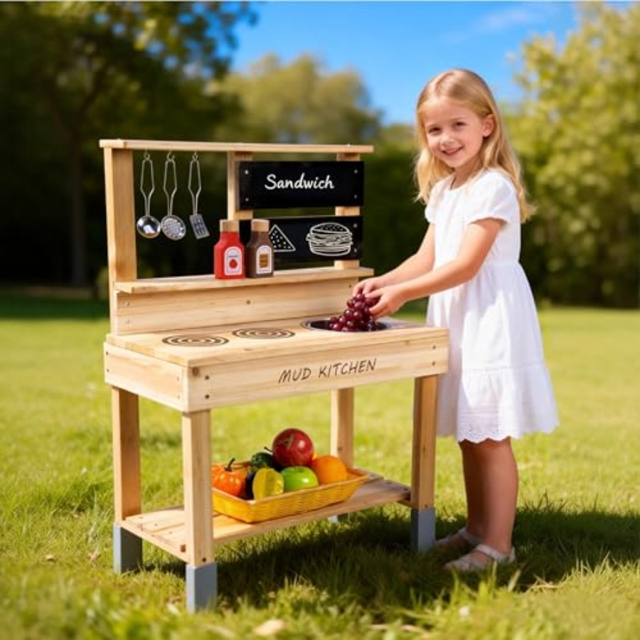 Outdoor wooden mud kitchen for – обзор и цена Kids Outdoor Sink