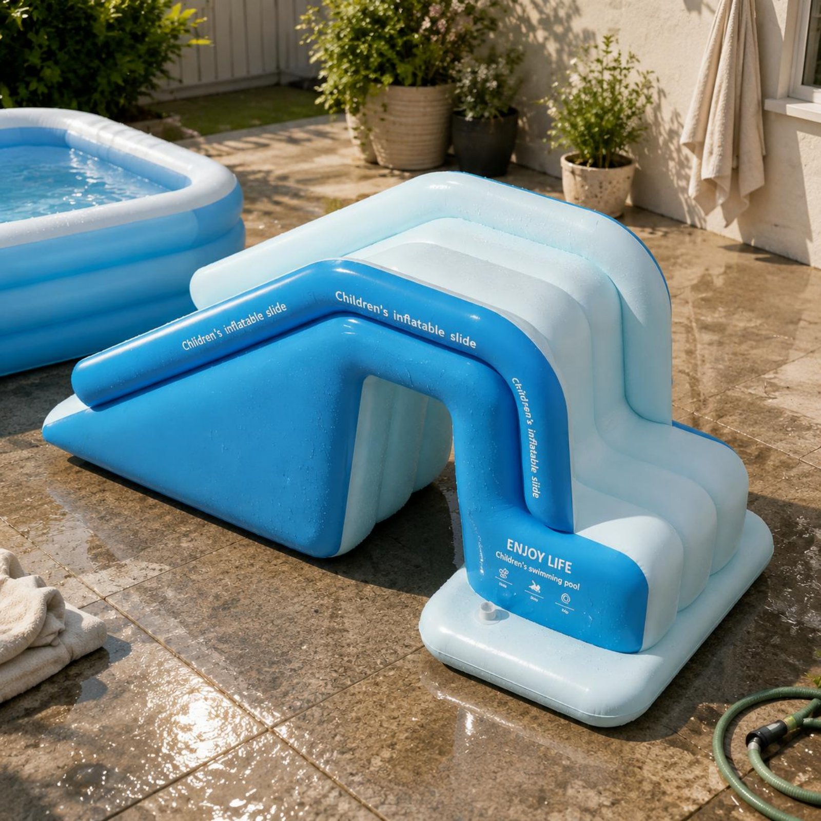 Inflatable Pool Slide Foldable – обзор и цена Kids Outdoor Water Park