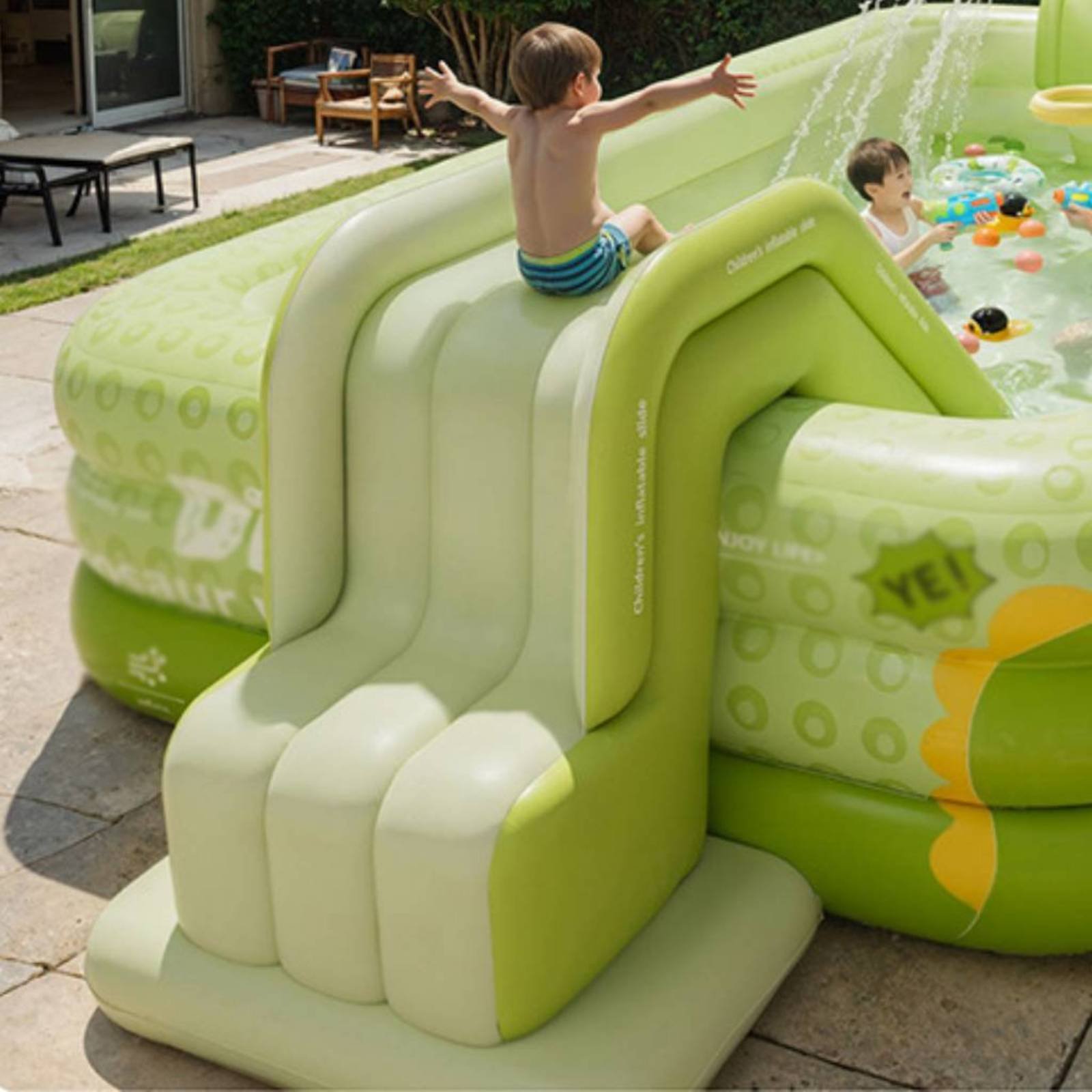 Inflatable Pool Slide Foldable – обзор и цена Kids Outdoor Water Park