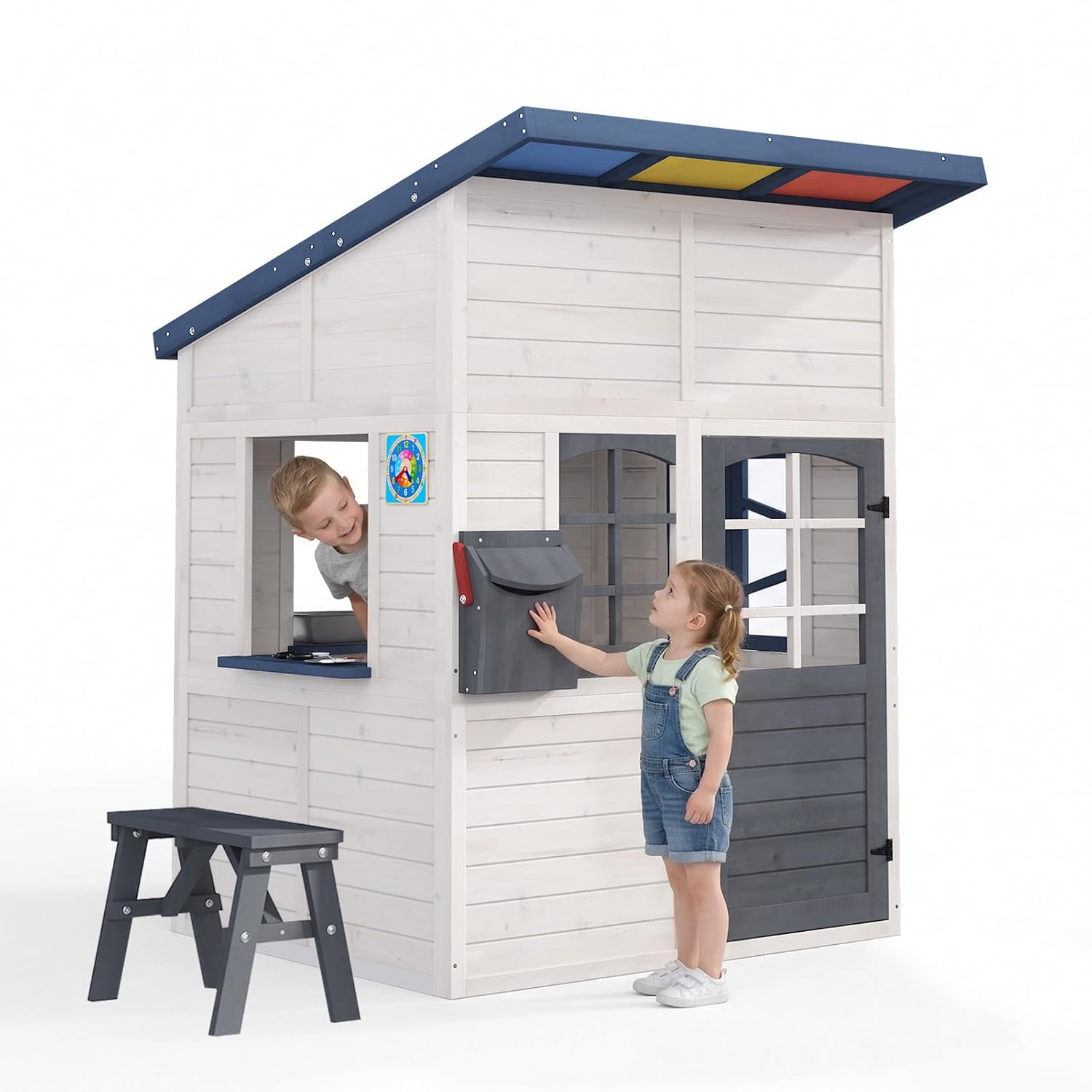 Wooden Kids Outdoor Playhouse  – обзор и цена Kids Outdoor Playhouse