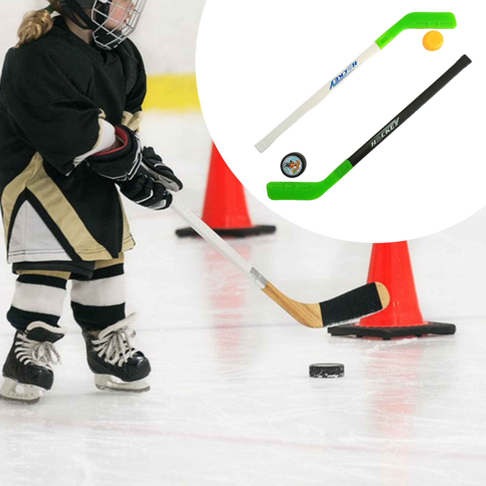 Kids Hockey Sticks and Ball Se – обзор и цена Kids Outdoor Hockey Set