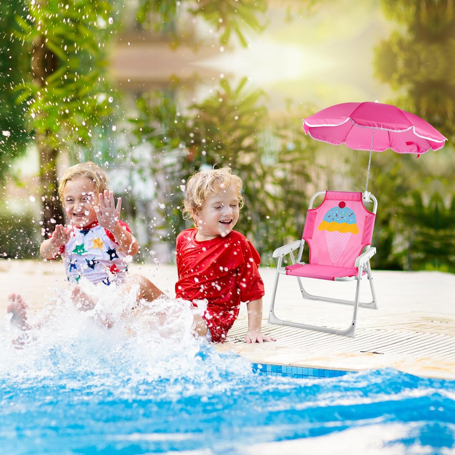 1 Set Folding Beach Chair with – обзор и цена Kids Outdoor Lounge Furniture