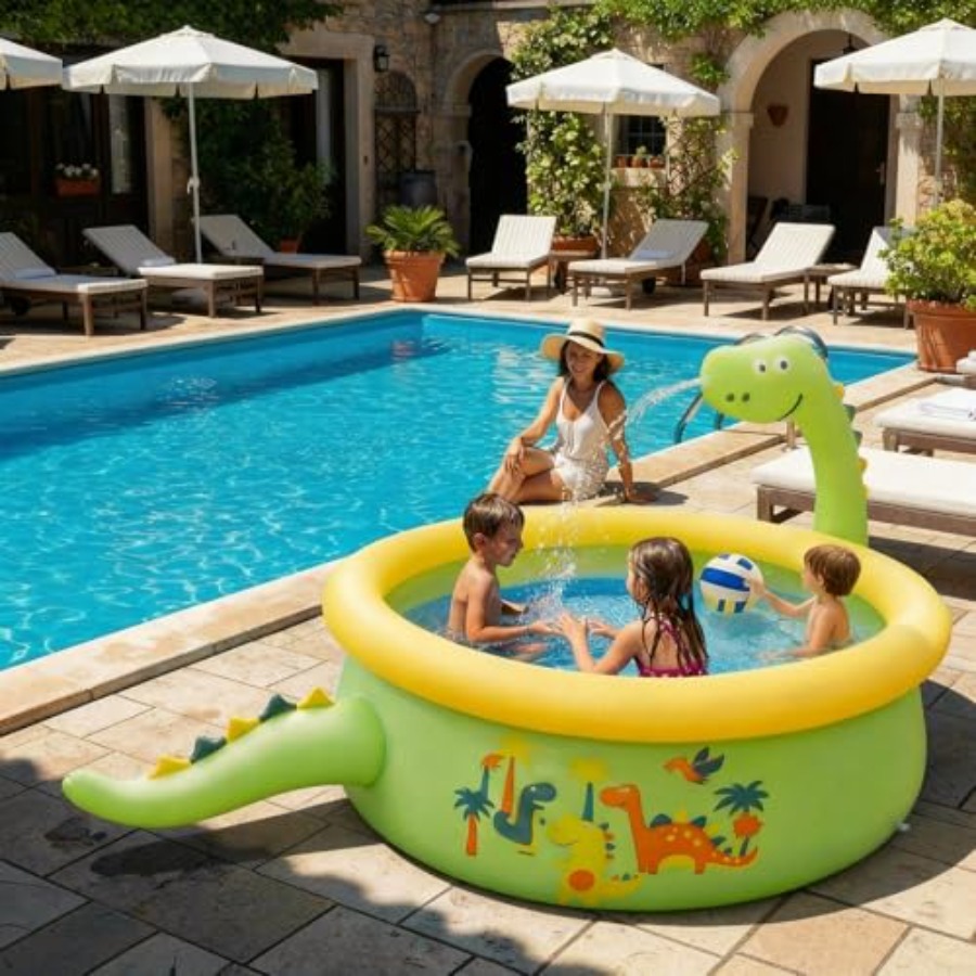 Dinosaur Inflatable Kiddie Poo – обзор и цена Sprinkler Splash Pad