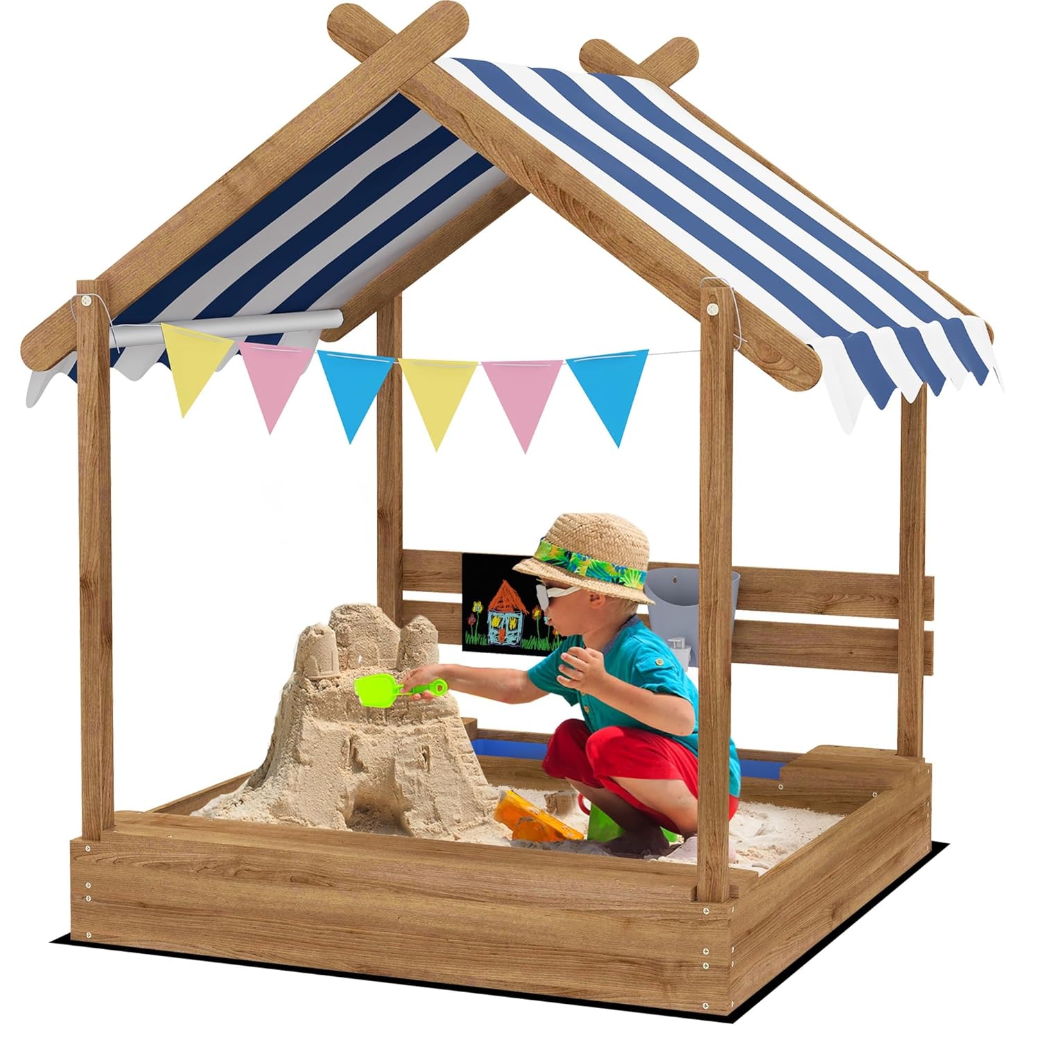 Wooden Sandbox Canopy Kids San – обзор и цена Kids Outdoor Sink