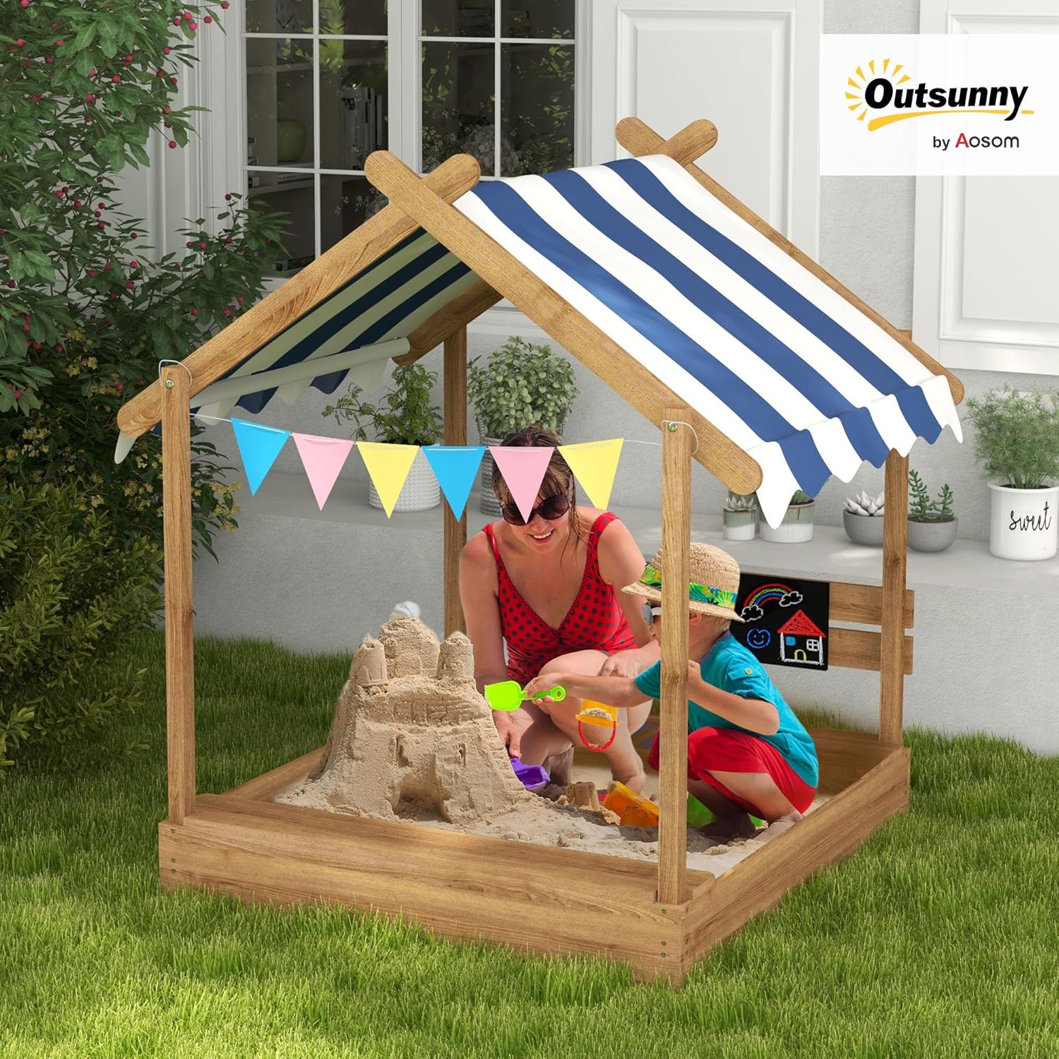 Wooden Sandbox Canopy Kids San – обзор и цена Kids Outdoor Sink