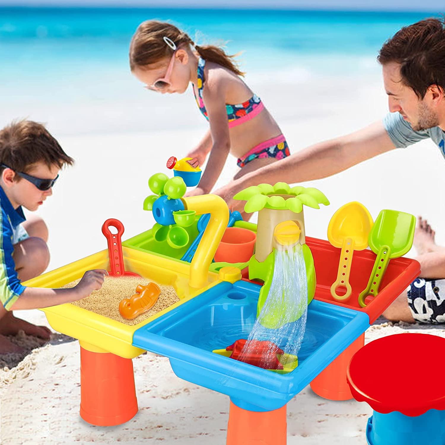 Beach Table Sand Play Toys Chi – обзор и цена Kids Outdoor Water Play