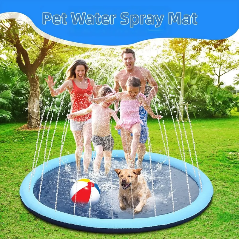150cm Thickened Anti-Slip Pet  – обзор и цена Sprinkler Splash Pad
