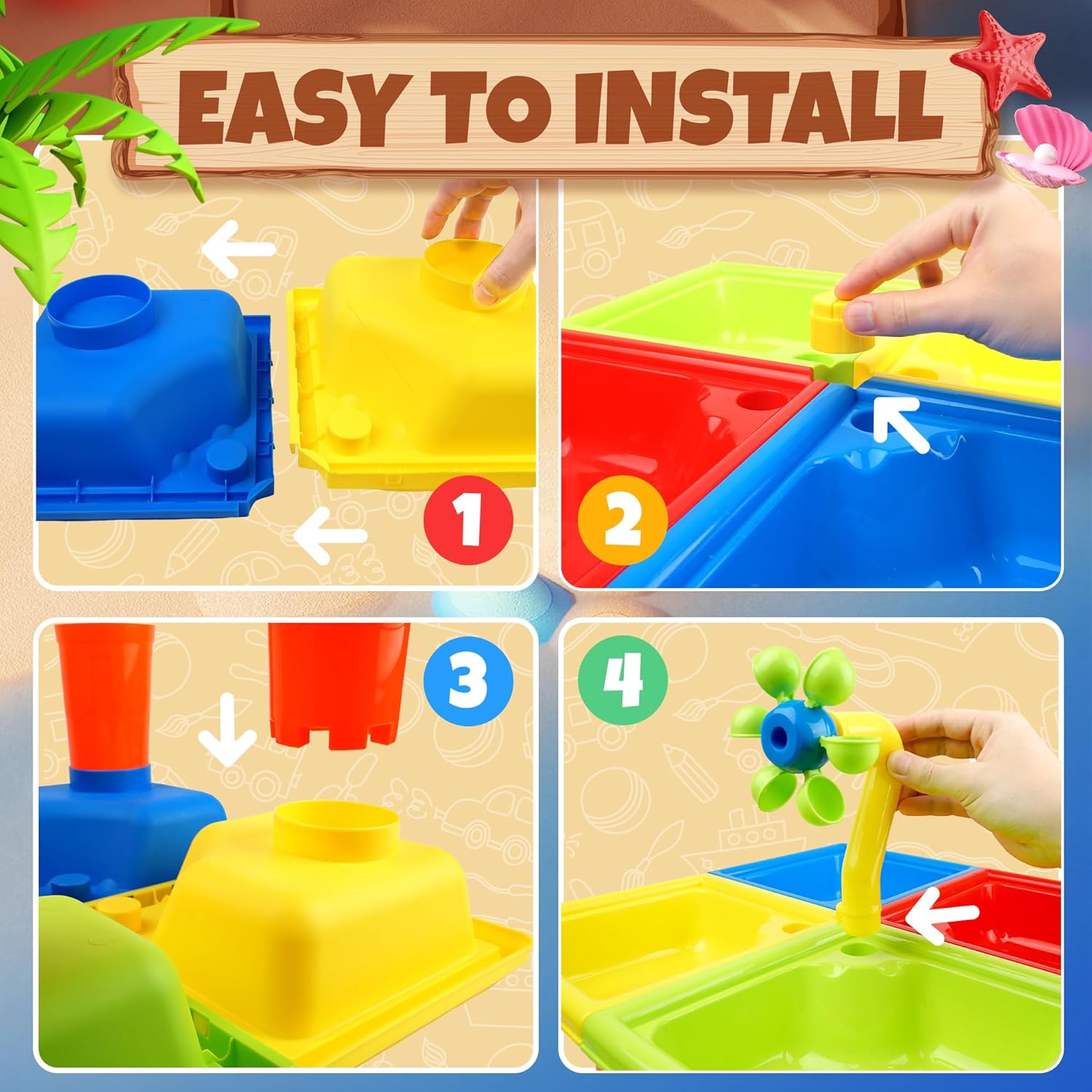 25 Pcs Summer Water Table for  – обзор и цена Kids Outdoor Water Toys