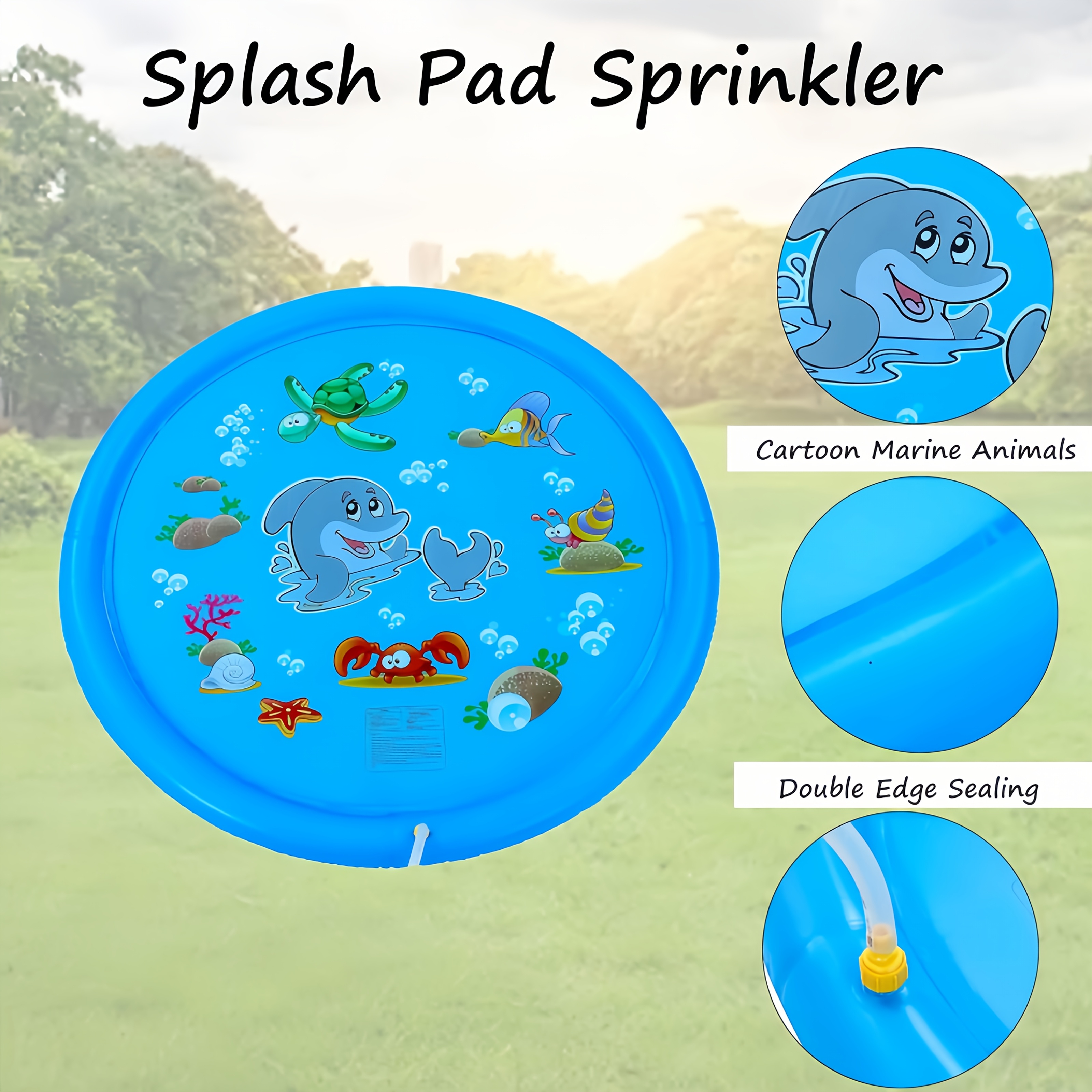 PVC Inflatable Splash Pad Spri – обзор и цена Sprinkler Splash Pad