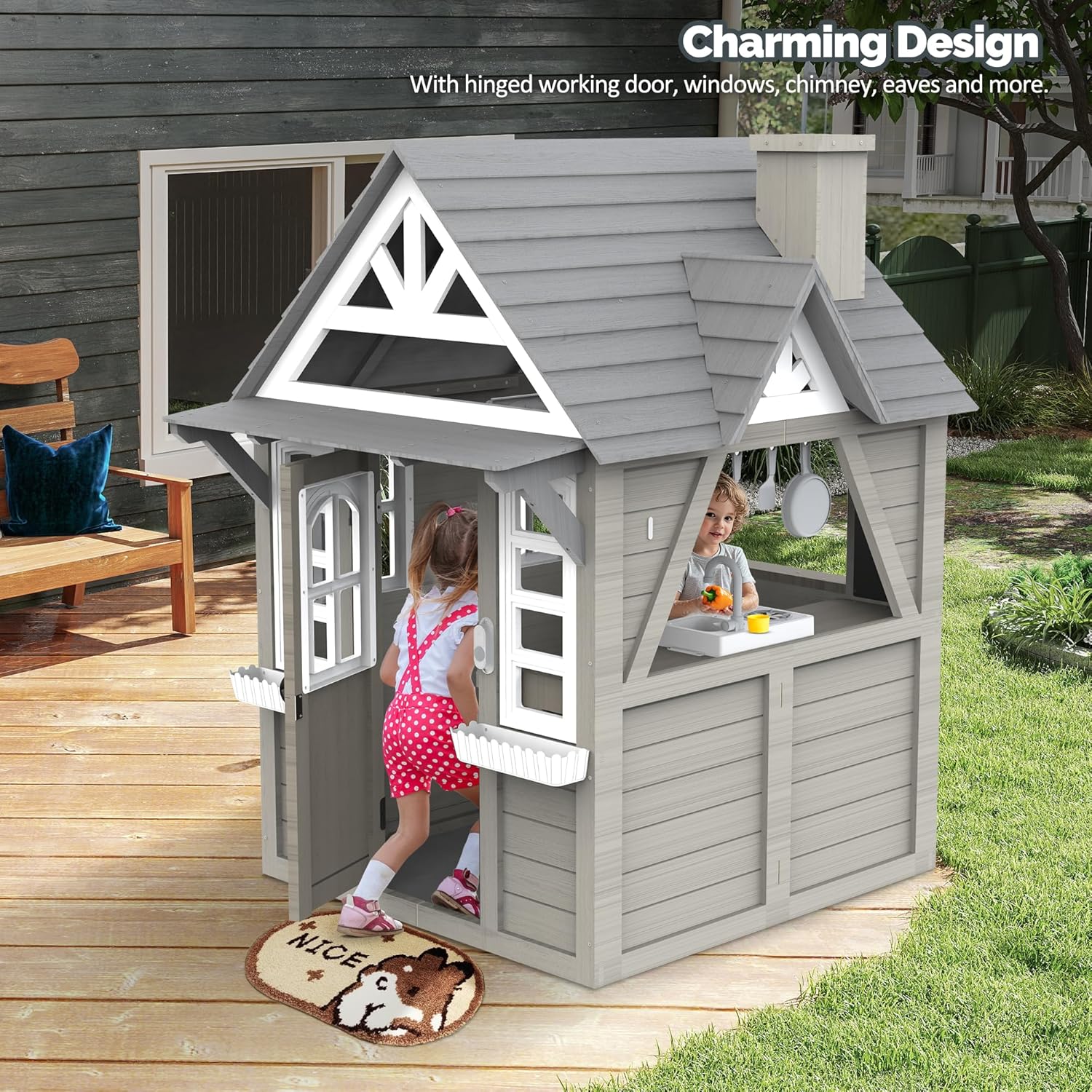Outdoor Kids Playhouse, All Fi – обзор и цена Kids Outdoor Sink