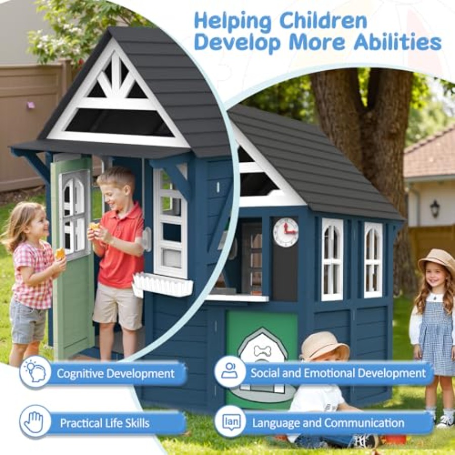 Outdoor kids playhouse: wooden – обзор и цена Kids Outdoor Sink