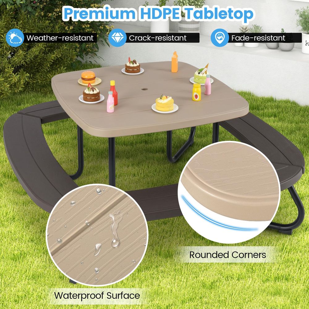 Kids Picnic Table, 8 Person Ki – обзор и цена Kids Outdoor Umbrella For Table