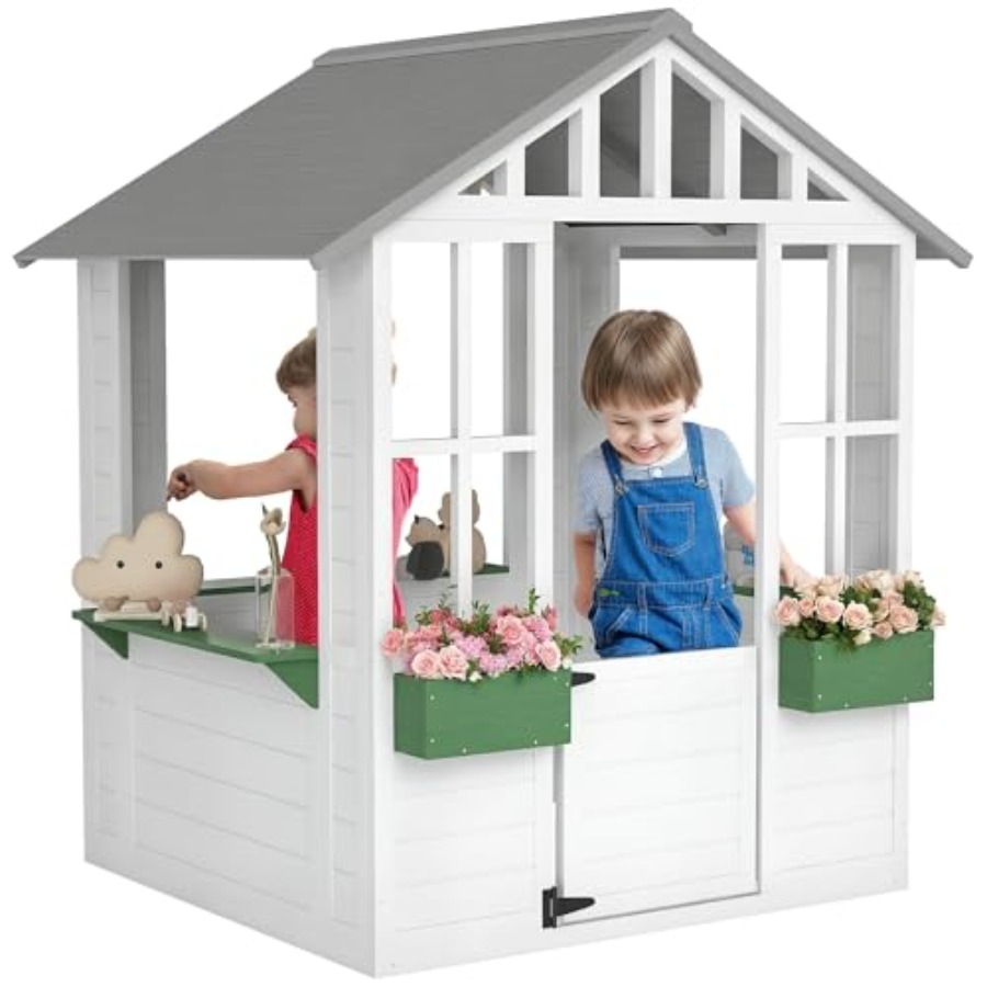 Outdoor playhouse for backyard – обзор и цена Kids Outdoor Playhouse