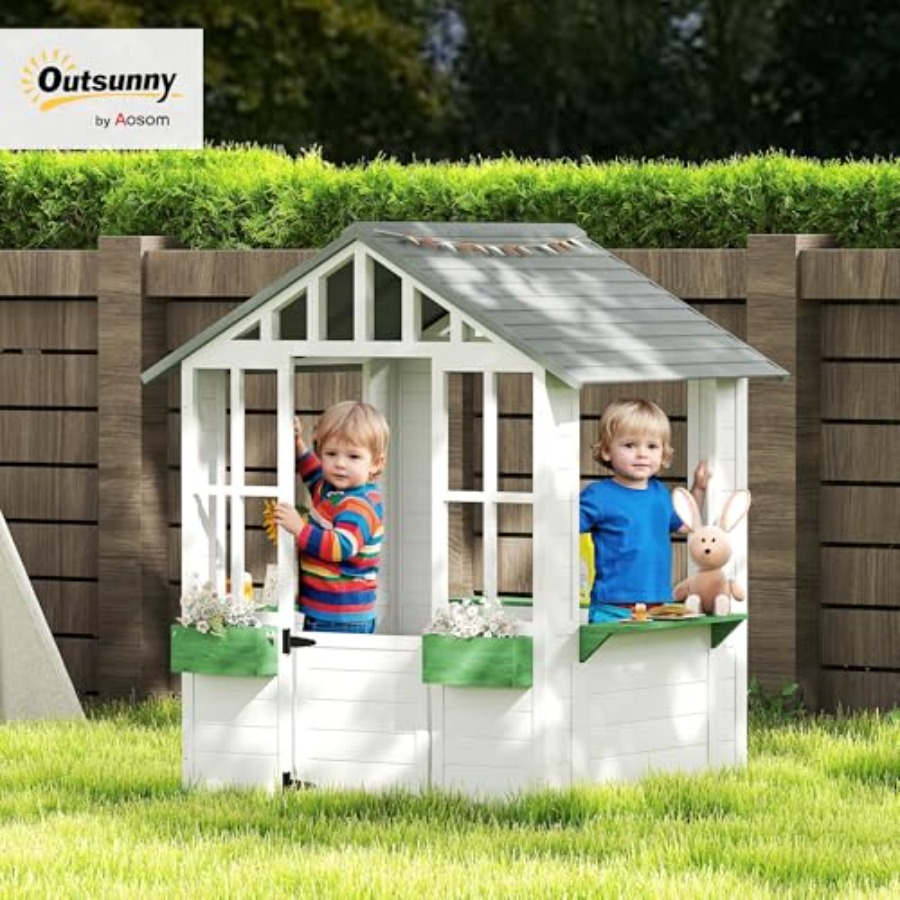 Outdoor playhouse for backyard – обзор и цена Kids Outdoor Playhouse