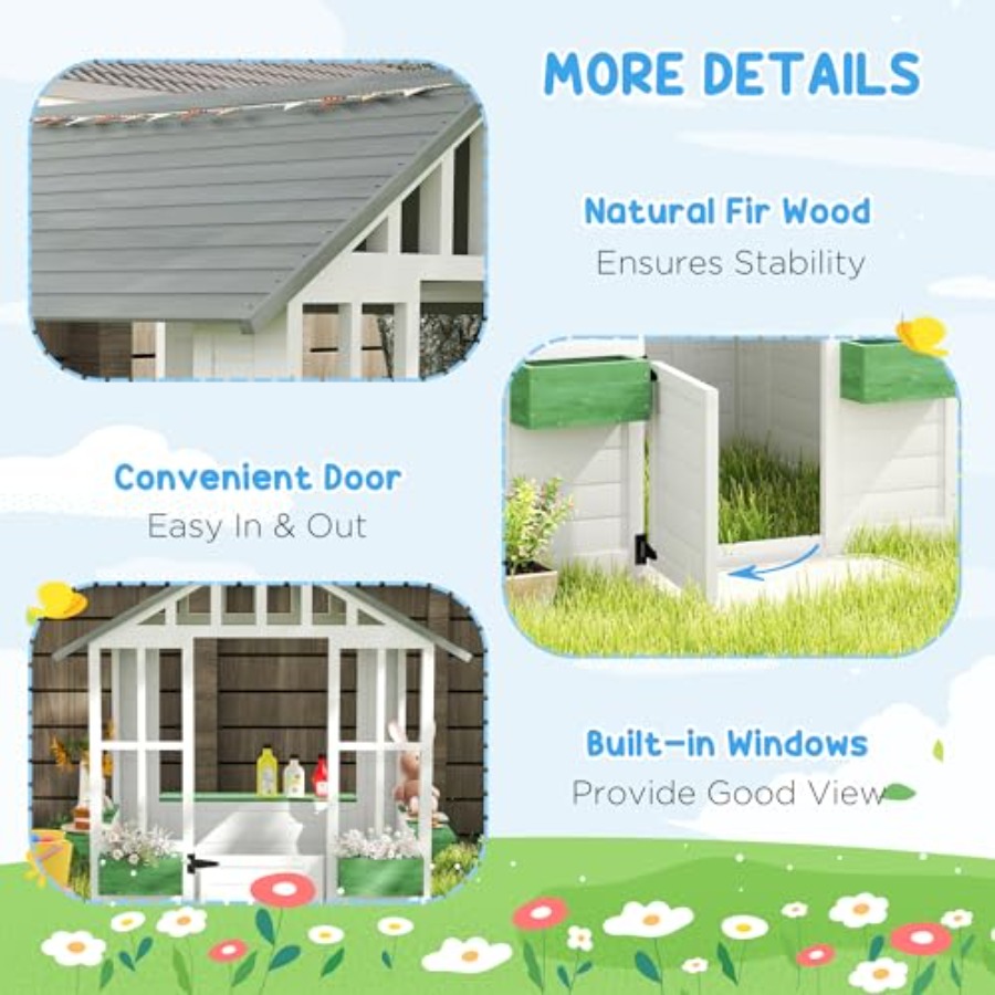 Outdoor playhouse for backyard – обзор и цена Kids Outdoor Playhouse