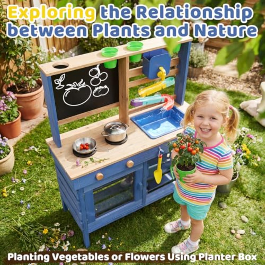 Outdoor mud kitchen for kids:  – обзор и цена Kids Outdoor Sink