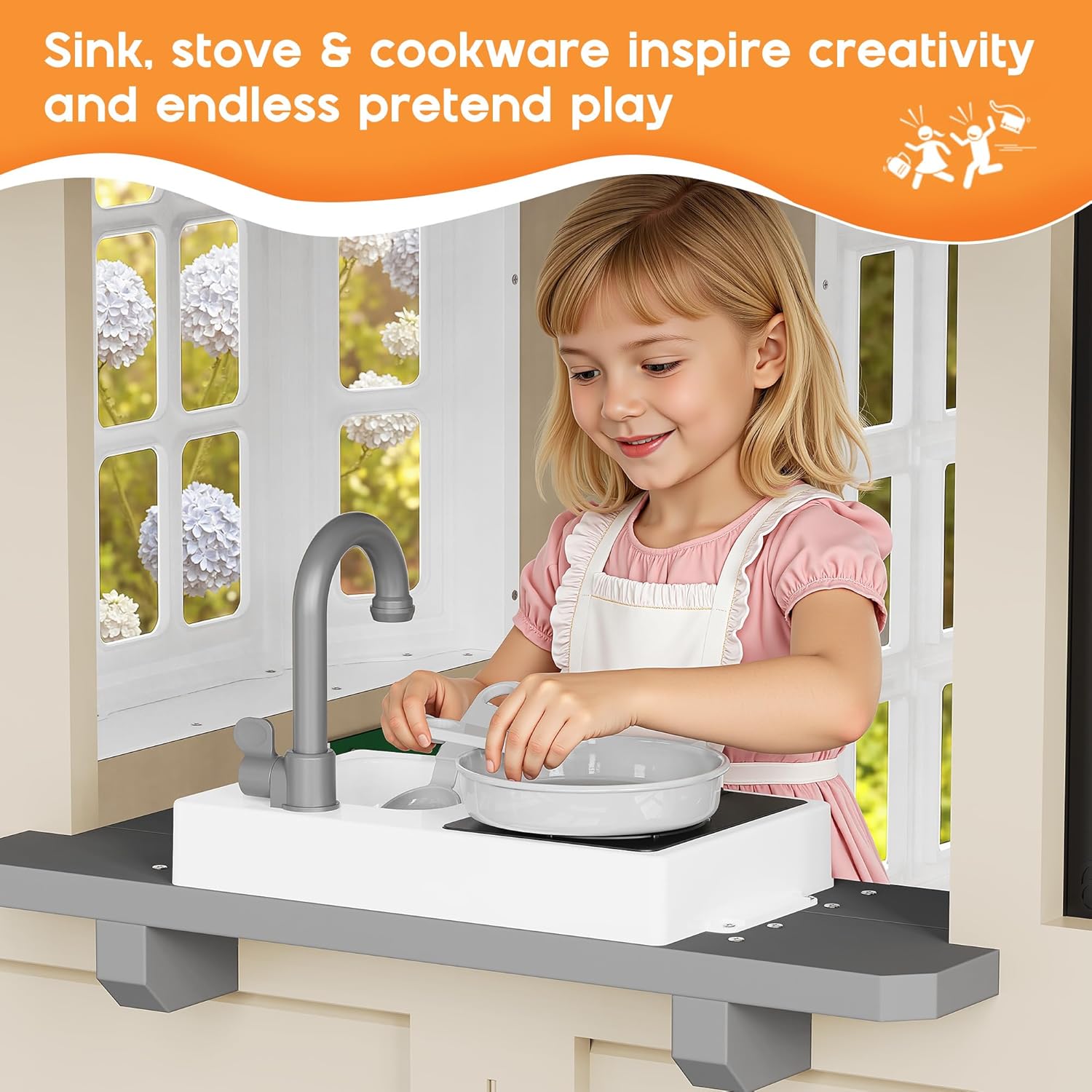 Wooden Outdoor Playhouse Kitch – обзор и цена Kids Outdoor Playhouse
