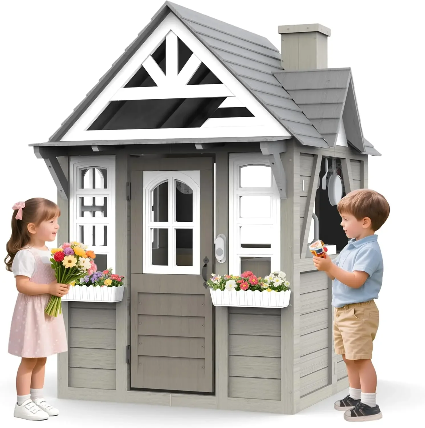 Kids Outdoor Playhouse,Cedar G – обзор и цена Kids Outdoor Playhouse