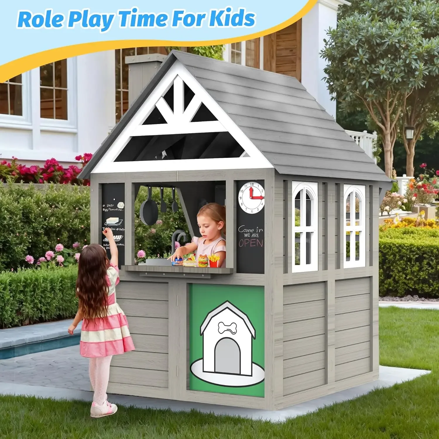 Kids Outdoor Playhouse,Cedar G – обзор и цена Kids Outdoor Playhouse