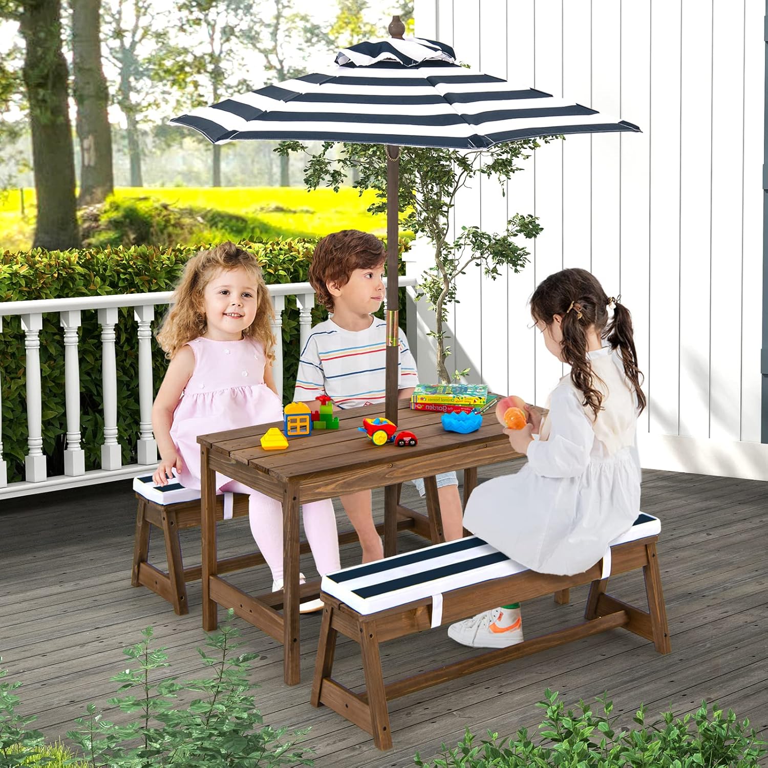 Height Adjustable Wooden Kids  – обзор и цена Kids Outdoor Umbrella For Table
