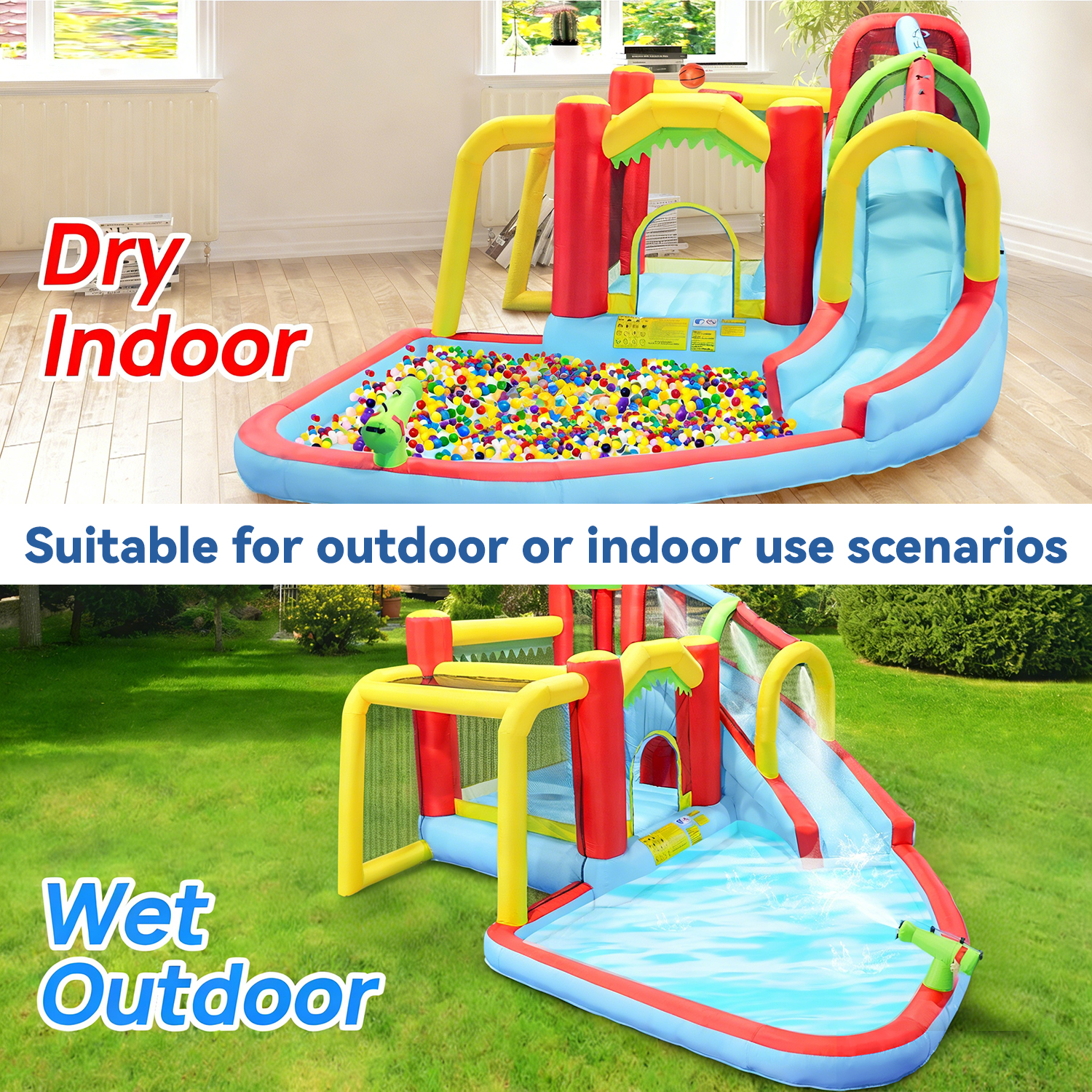 7in1 Inflatable Water Slide Pa – обзор и цена Kids Outdoor Water Park