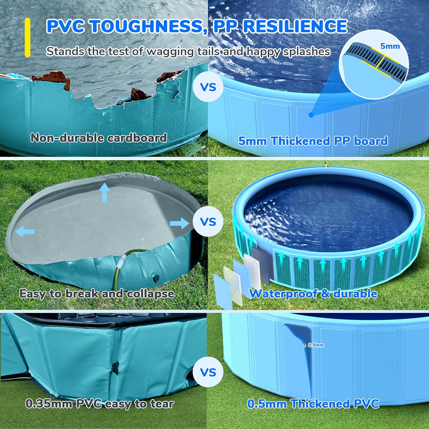 71'' Foldable Dog Pool with Sp – обзор и цена Sprinkler Splash Pad