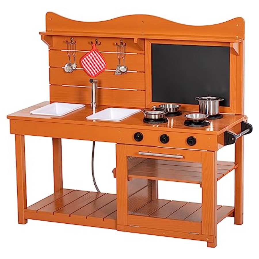Outdoor wooden mud kitchen pla – обзор и цена Kids Outdoor Sink