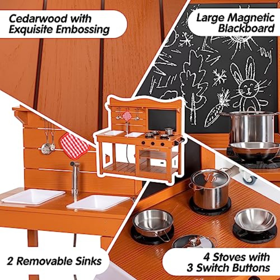 Outdoor wooden mud kitchen pla – обзор и цена Kids Outdoor Sink