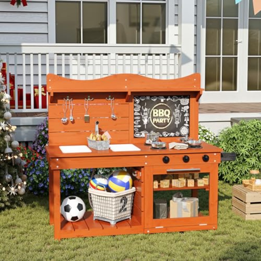 Outdoor wooden mud kitchen pla – обзор и цена Kids Outdoor Sink