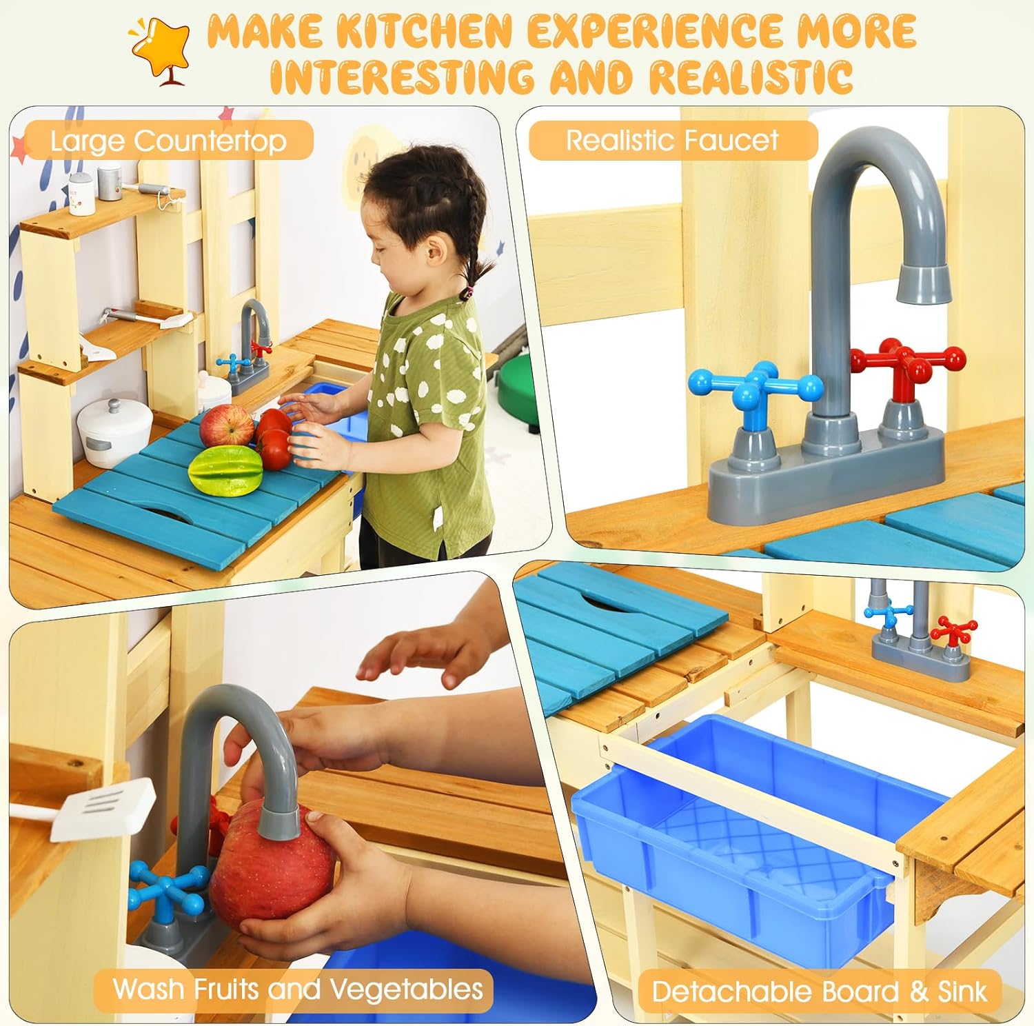 Kids Mud Kitchen Playset, Indo – обзор и цена Kids Outdoor Sink